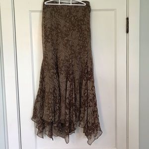 Ralph Lauren Pasley 100% Silk Skirt